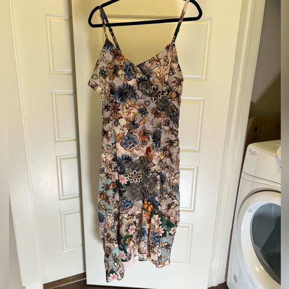RACHEL Roy Wonderlust Floral Ruffle One Shoulder Midi Women Dress Size 10 - Picture 3 of 10